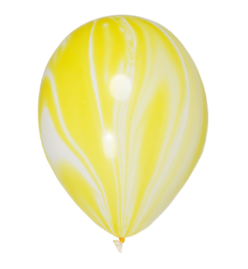 Yellow Superagate Helium Latex Balloon